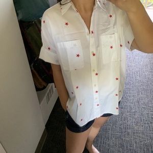 Madewell star embroidered courier shirt